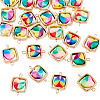 25Pcs Polymer Clay Heart & CCB Square Frame Links Connector Charms CLAY-TADJ0001-05-3