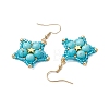 Synthetic Turquoise Dangle Earrings EJEW-JE06238-05-4