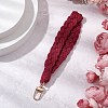 Handmade Macrame Cotton Threads Wrist Strap Pendant Decoration HJEW-JM02624-01-1