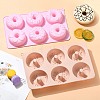 2Pcs 2 Colors Donut Baking Silicone Molds ST-CJ0043-081-6