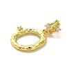 Rack Plating Brass Micro Pave Cubic Zirconia European Dangle Charms KK-L210-015G-O-2