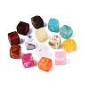 Tow Tone Opaque Acrylic Beads OACR-N161-03-1