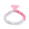 Cotton Thread Tassel Charm  Bracelets BJEW-JB05169-M-3