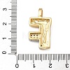 Brass Micro Pave Cubic Zirconia Pendants KK-B126-02G-F-3