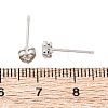 Clear Cubic Zirconia Heart Stud Earrings EJEW-K093-24P-3