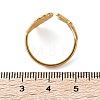 304 Stainless Steel Starfish & Shell Open Cuff Rings for Women RJEW-C095-09G-5