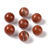 Natural Red Jasper No Hole Sphere Beads G-K353-04C-07-1