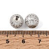 925 Sterling Silver Micro Pave Clear Cubic Zirconia Beads SE-CBAF1B2-07P-2