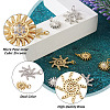 8Pcs 4 Style Brass Micro Pave Clear Cubic Zirconia Pendants FIND-TA0001-74-12