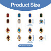 Kissitty 104pcs 13 style Electroplate Glass Beads Strands EGLA-KS0001-01-15