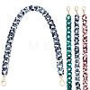 3Pcs 3 Colors Leopard Pattern Acrylic Curban Chain Bag Handles FIND-WR0005-34-7