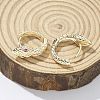 Brass Cubic Zirconia Hoop Earrings EJEW-Q014-09G-5