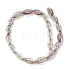 Electroplated Transparent Glass Beads Strands GL-CBA98F0-08A-3
