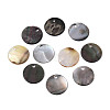 Natural Black Lip Shell Disc Charms BSHE-T014-41A-1