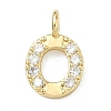 Brass Micro Pave Clear Cubic Zirconia Pendants KK-I476-01G-O-1