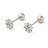 Star Brass Micro Pave Clear Cubic Zirconia Ear Plug Gauges EJEW-L289-01P-03-1