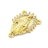 Brass Clear Cubic Zirconia Virgin Mary Chandelier Component Links KK-D325-07G-04-2