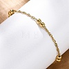 304 Stainless Steel Rope Chain Bracelets for Women BJEW-C094-03G-2