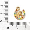 304 Stainless Steel Enamel Pendants STAS-U054-07G-3