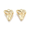Brass Pave Clear Cubic Zirconia Charms KK-N231-347-2