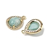 Natural Amazonite Faceted Teardrop Pendants G-U028-02G-04-2