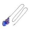 Glass Charms Ceiling Fan Pull Chain Extenders HJEW-H064-01A-P-2