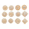 12Pcs Exquistie Rhinestone Brooch JEWB-G047-01KCG-1