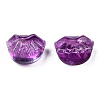 Transparent Spray Painted Glass Beads GLAA-N035-033-C06-3