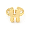 Brass Letter Open Cuff Rings for Women RJEW-G313-01H-G-2