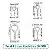 240Pcs 4 Style 304 Stainless Steel Screw Eye Pin Peg Bails STAS-DC0005-01-5