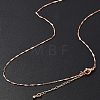 Brass Link Chain Necklaces for Women NJEW-D302-35RG-3