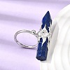 Natural Lapis Lazuli & Brass Cuff Rings for Women RJEW-G374-01P-07-3