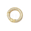 Brass Micro Pave Clear Cubic Zirconia Spring Gate Rings CU-CBA7D5E-04B-G-1