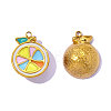 304 Stainless Steel Enamel Pendants STAS-OY017-24G-1