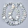 Electroplate Glass Beads Strands EGLA-N008-012-A01-2