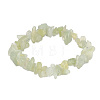 Natural New Jade Chips Stretch Bracelets BJEW-BB16534-A-1