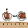 Synthetic Goldstone with Clear Cubic Zirconia Pendants G-G133-03P-25-3