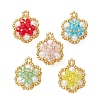 Glass Seed Beaded Pendants PALLOY-MZ01288-1