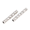 Brass Textured Tube Beads KK-H250-01A-P-2