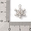 Brass Pave Clear Cubic Zirconia Charms KK-V016-03P-3