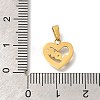 Ion Plating(IP) 304 Stainless Steel Micro Pave Cubic Zirconia Pendants STAS-H228-05G-01-3