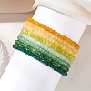 7Pcs Dyed Natural Malaysia Jade Rondelle Beads Stretch Bracelets for Women BJEW-JB13044-1
