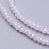 Electroplate Glass Beads Strands GLAA-F078-FR21-3