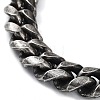 304 Stainless Steel Cuban Link Chains Bracelets for Men & Women BJEW-D031-07B-2