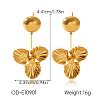 304 Stainless Steel Stud Dangle Earrings for Women WG18C3B-03-1