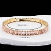Brass Pave Cubic Zirconia Rectangle Tennis Bracelets for Women UU2091-5-2