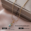 Vintage 304 Stainless Steel Enamel Perfum Bottle Pendant Necklaces for Women SI8197-5-1
