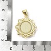 Brass Pave Shell Pendants X-KK-I708-17F-G-3