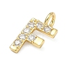 Brass Micro Pave Clear Cubic Zirconia Pendants KK-I476-01G-F-2