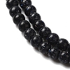 Synthetic Blue Goldstone Beads Strands G-B090-A07-01-4